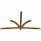 Ekena Millwork Davenport Rough Sawn Timber Gable Bracket, Western Red Cedar, 96"W x 56"H x 2"D x 4"F, 14/12 Pitch GBW096X56X0204DAV00RWR - alternate 4